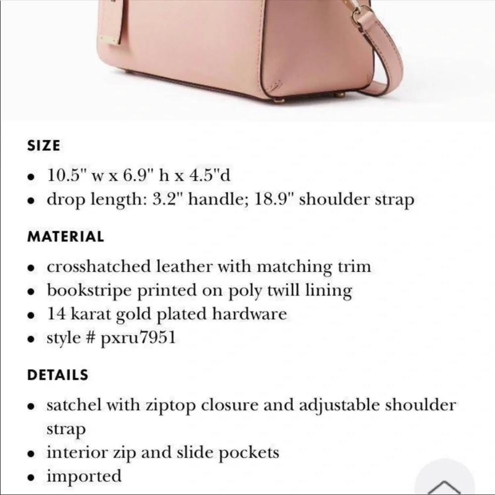 NWT Kate Spade Cameron Street Large Lane Purse in Warm Vellum (pink)